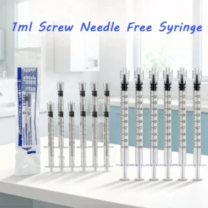 20-100Pcs 1ml 1cc Laboratory Dedicated Luer Lock Syringe Sterilized Individual Packaging Injector Glue Dispener for Sampler,Lab
