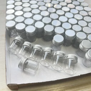 20 PCS 15ml Glass Bottles with Aluminum Caps 30×40mm Small Storage Jars Wedding Favors Mini Storage Jars Kitchen Spices