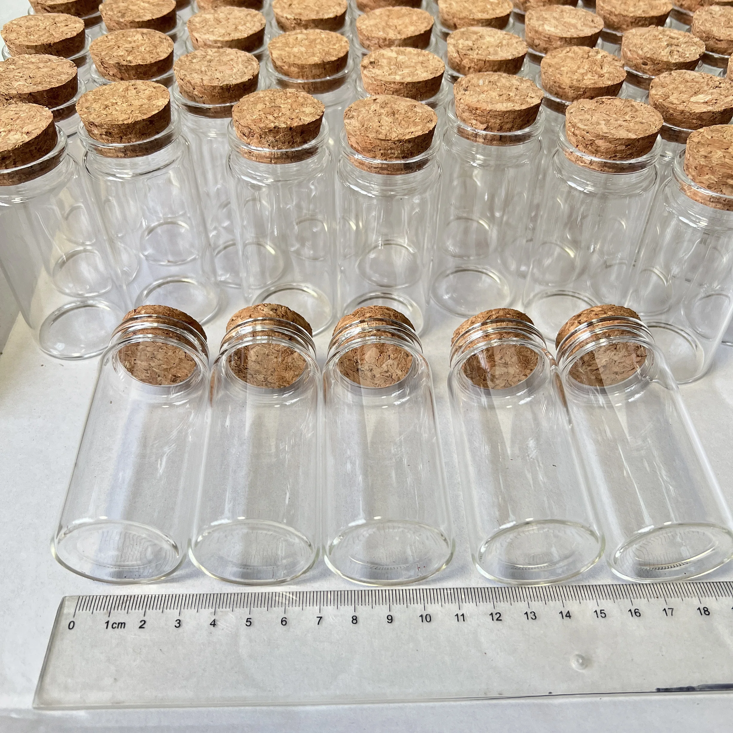 12 Pcs 60ml Candy Glass Bottle Cork 26x37x80mm Tiny Glass Jars Empty Mini Containers DIY Herb Storage Seeds Jars Room Decor - Image 5