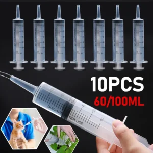 60/100ml Plastic Bulk Needle-Free Disposable Syringes Syringes Without Needle Syringe Glue Pet Feeding Needle Kitchen Tools