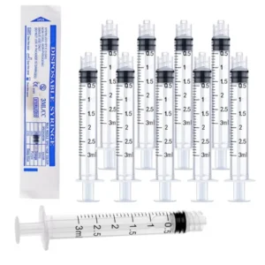 20 50 100Pcs 3ml Luer Lock Syringes Individually Packed Disposable Samplers Injector Glue Pets Health Measurement DIY Tools