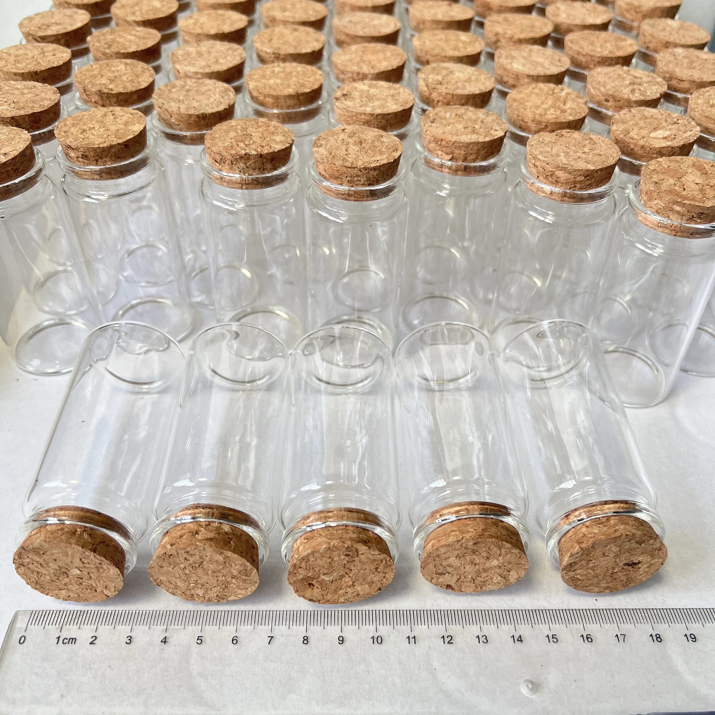 12 Pcs 60ml Candy Glass Bottle Cork 26x37x80mm Tiny Glass Jars Empty Mini Containers DIY Herb Storage Seeds Jars Room Decor - Image 3