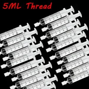 Sterilized 5ml Luer lock Syringe, 5cc Disposable Hypodermic Syringe for Industrial Lab Laboratory Dedicated Measuring Nutrient